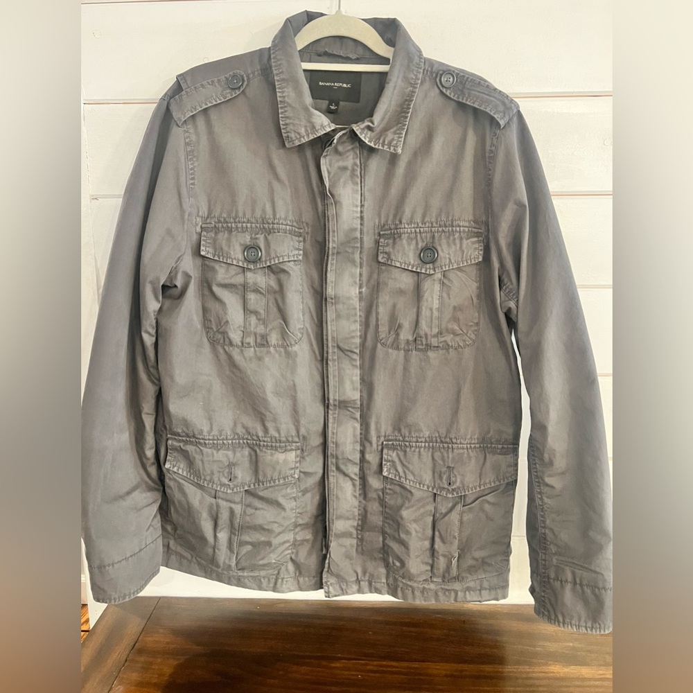 Banana Republic Men's Military Field Utility Jacket Coat 1940s